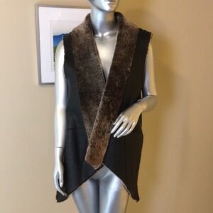 TRUTH AND PRIDE | Genuine Leather Faux Shearling Vest